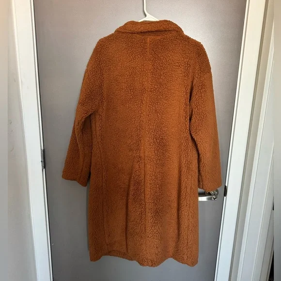 Fashion Nova Brown Oversized Teddy Coat - Picture 6 of 7